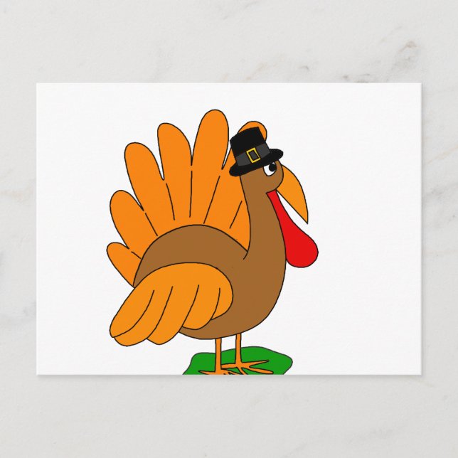 Thanksgiving turkey - transparent holiday postcard (Front)