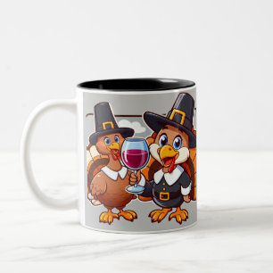 Thanksgiving turkey  Two-Tone coffee mug