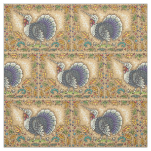 THANKSGIVING TURKEY UNICORN, WHIMSICAL FANTASY FABRIC
