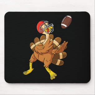 Thanksgiving Turkey Wide Receiver Football Boys Ki Mouse Pad