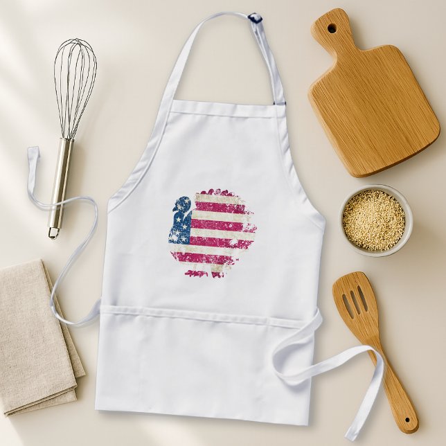 Thanksgiving Turkey With American Flag Standard Apron (Creator Uploaded)