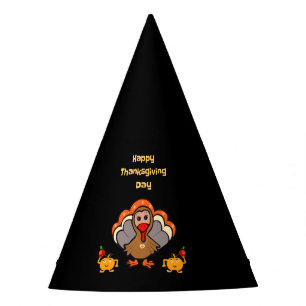 Thanksgiving turkey with friends party hat