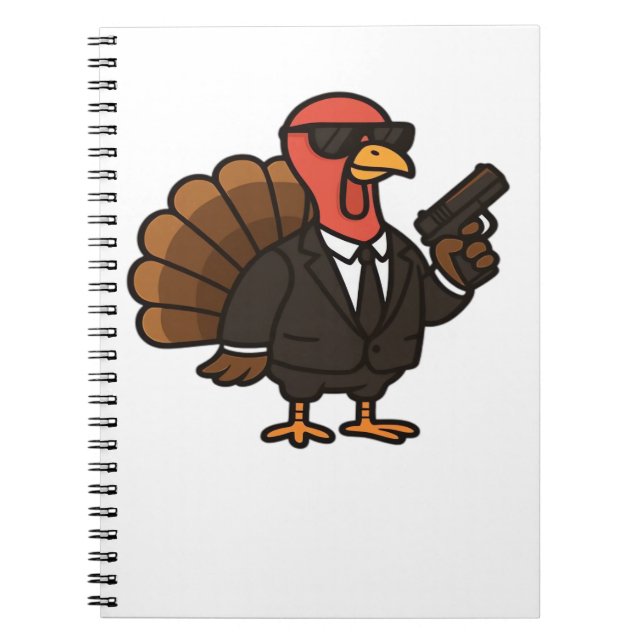 Thanksgiving Turkey with Pumpkin Pie Essential T-S Notebook (Front)