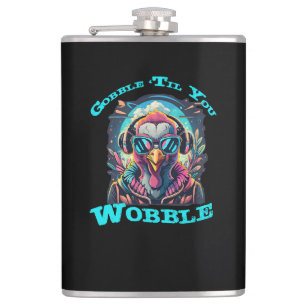 Thanksgiving Turkey Wobble Hip Flask