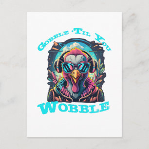 Thanksgiving Turkey Wobble Invitation Postcard