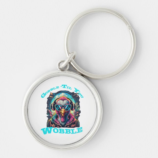 Thanksgiving Turkey Wobble Key Ring (Front)