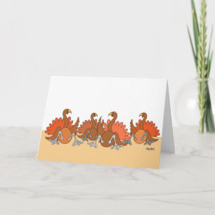 Thanksgiving Turkeys Holiday Card