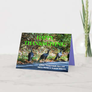THANKSGIVING TURKEYS STICK TOGETHER card