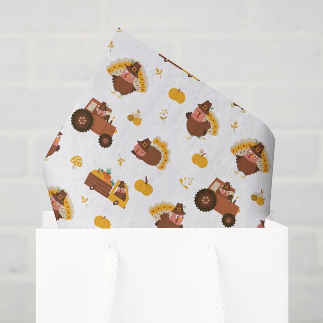 Thanksgiving Turkeys Tissue Paper (Gift Bag)