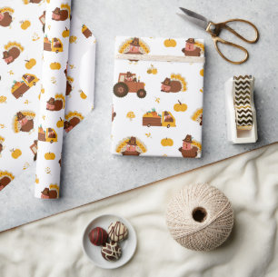 Thanksgiving Turkeys Wrapping Paper