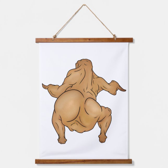 Thanksgiving Twerkey Wood Topped Wall Tapestry (Front)