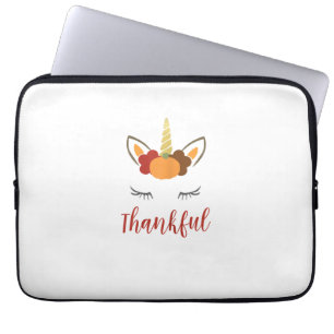 Thanksgiving Unicorn Family Outfit Laptop Sleeve