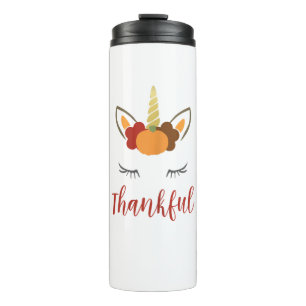 Thanksgiving Unicorn Family Outfit Thermal Tumbler