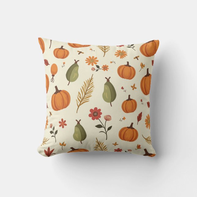 Thanksgiving Vegetables Pillow Cushion (Front)