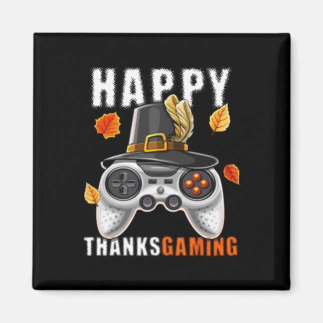 Thanksgiving Video Game Controller Pilgrim Costume Magnet (Front)