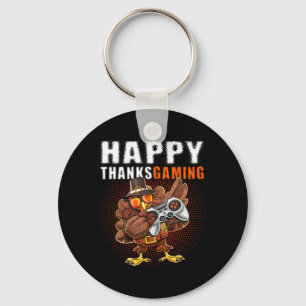 Thanksgiving Video Game Dabbing Turkey Pilgrim Boy Key Ring
