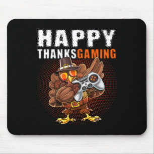 Thanksgiving Video Game Dabbing Turkey Pilgrim Boy Mouse Pad