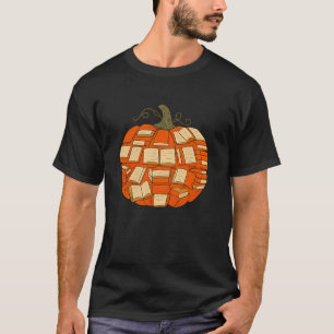 Thanksgiving Vintage Books and Pumpkins Fall T-Shirt