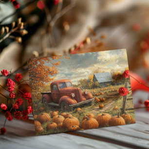 Thanksgiving Vintage Pumpkin Patch Halloween Postcard
