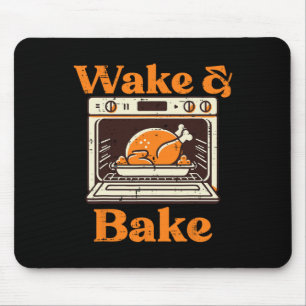 Thanksgiving Wake And Ke Funny Turkey Day Dad Men Mouse Pad