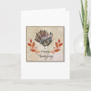 Thanksgiving Watercolor Turkey Card