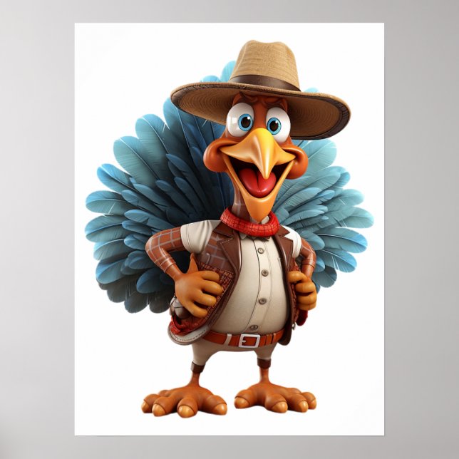 Thanksgiving Western Turkey Poster (Front)