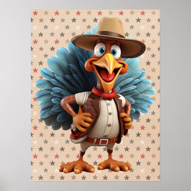 Thanksgiving Western Turkey Poster (Front)