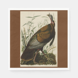 Thanksgiving Wild Brown Turkey John James Audubon Napkin