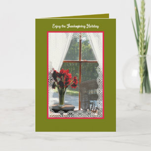 Thanksgiving Window Design Thank You Card
