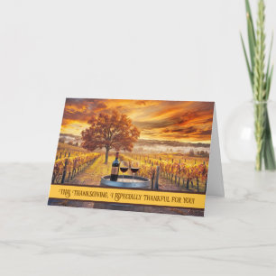 Thanksgiving Wine Country Fall Colored Funny Holiday Card