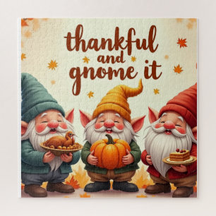 Thanksgiving wishes gnome jigsaw puzzle