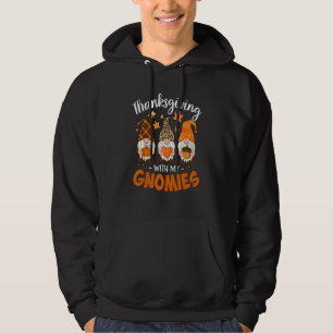Thanksgiving With My Gnomie Leopard Women Teacher Hoodie