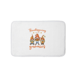 Thanksgiving With My Gnomies Autumn Gnomes Turkey  Bath Mat
