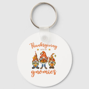 Thanksgiving With My Gnomies Autumn Gnomes Turkey Key Ring
