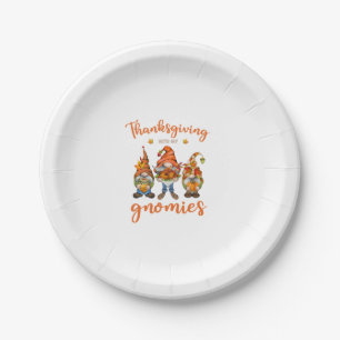 Thanksgiving With My Gnomies Autumn Gnomes Turkey Paper Plate