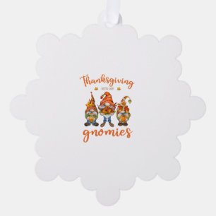 Thanksgiving With My Gnomies Autumn Gnomes Turkey Tree Decoration Card