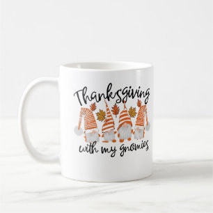 Thanksgiving With My Gnomies Fall Funny Autumn Gno Coffee Mug