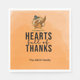 Thanksgiving with turkey  napkin