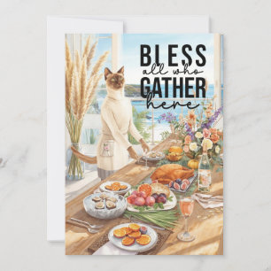 Thanksgiving with Turkey save the date invitation