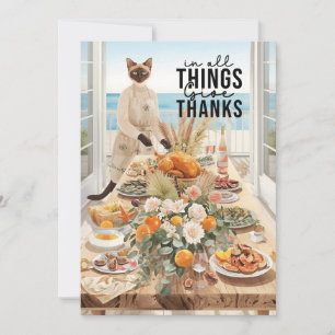 Thanksgiving with Turkey save the date invitation