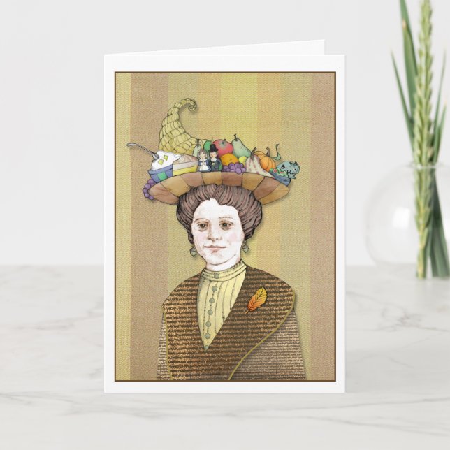 Thanksgiving Woman Card (Front)