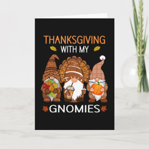 Thanksgiving Women Gnome Fall Leopard Turkey Men G Card