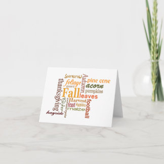 Thanksgiving Words Holiday Card