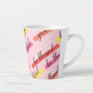 Thanksgiving Words Latte Mug