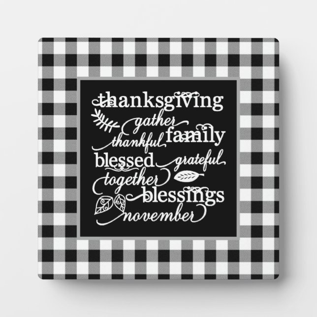 Thanksgiving words plaque (Front)