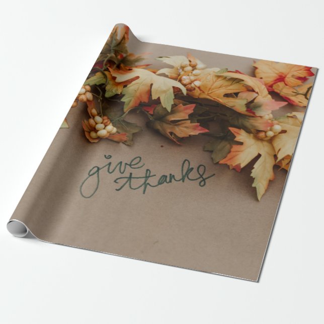 Thanksgiving Wrapping Paper (Unrolled)