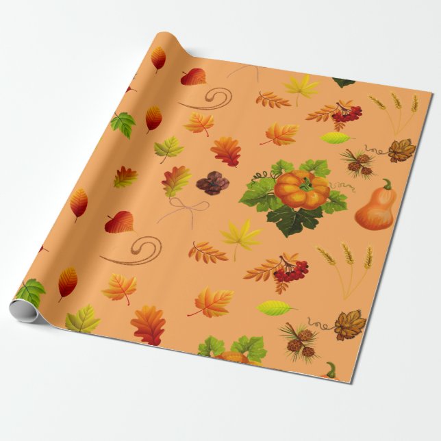 Thanksgiving Wrapping Paper (Unrolled)