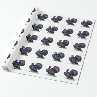 Thanksgiving Wrapping Paper Vintage Turkey