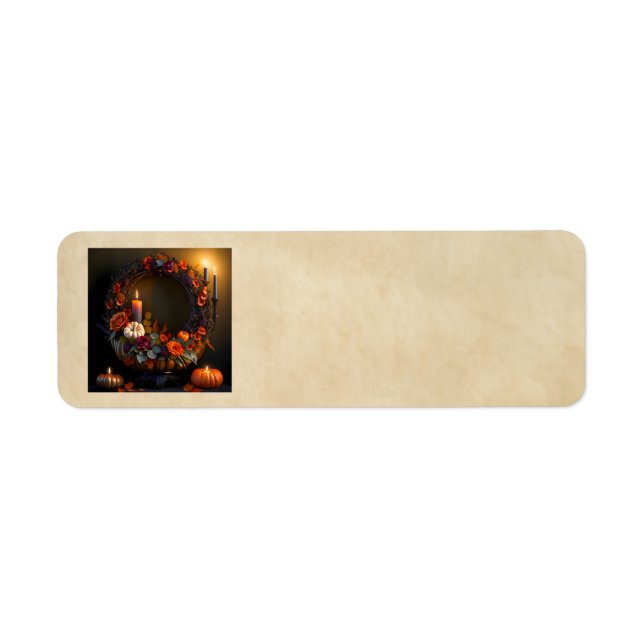 Thanksgiving Wreath Address Labels (Front)