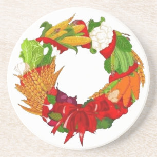 Thanksgiving Wreath Coaster